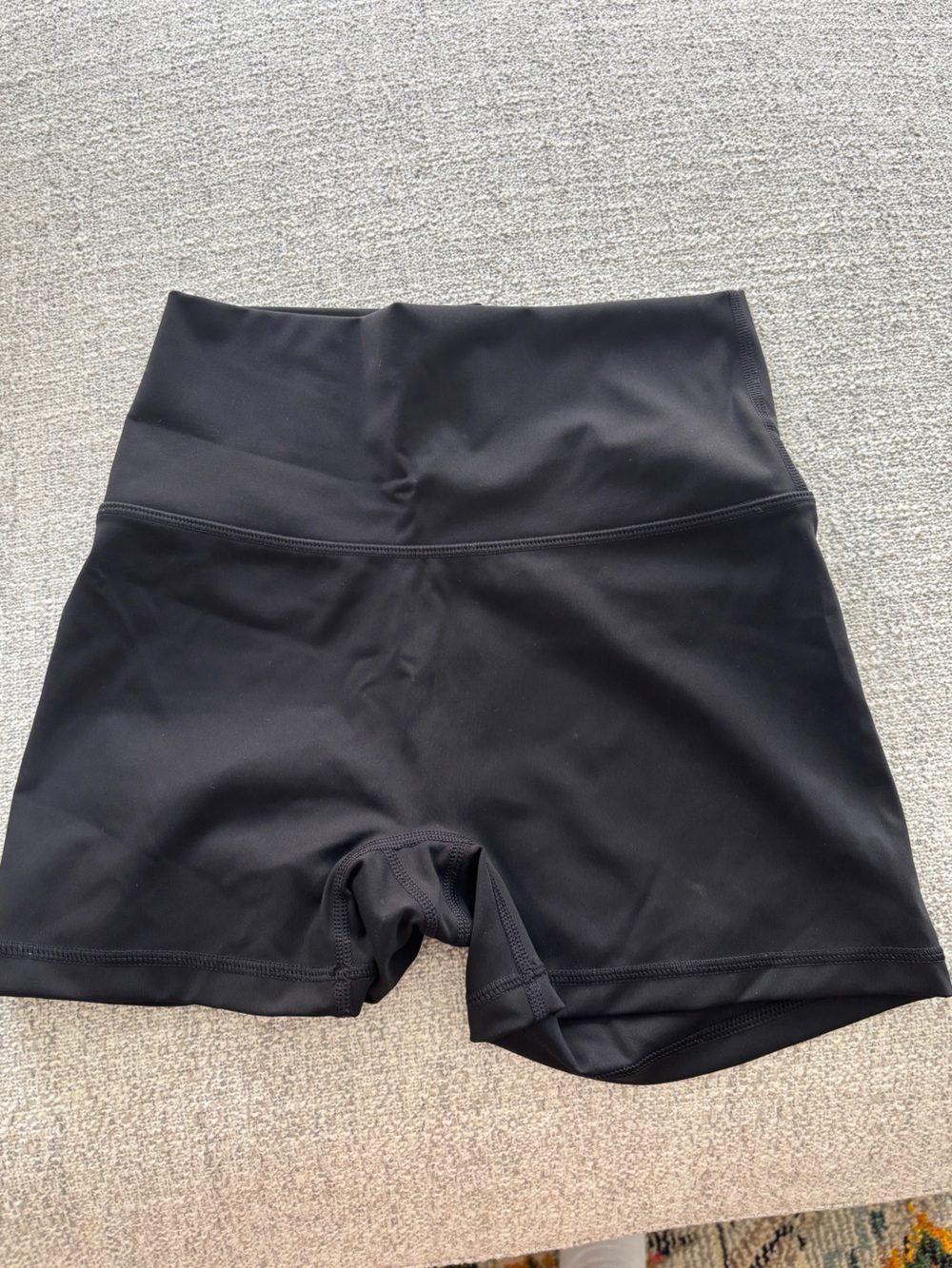 aerie Black High-Waist Athletic Shorts